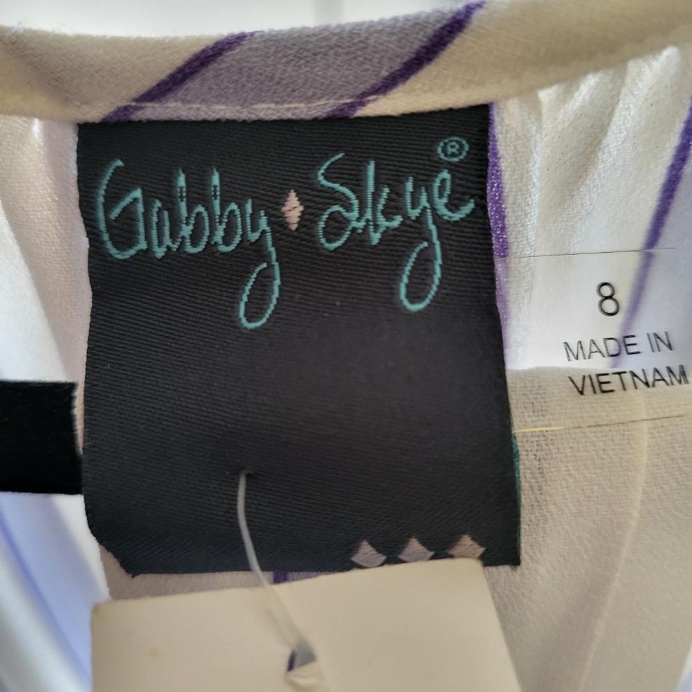 GABBY SKYE Striped Blue and White Dress - Picture 11 of 14